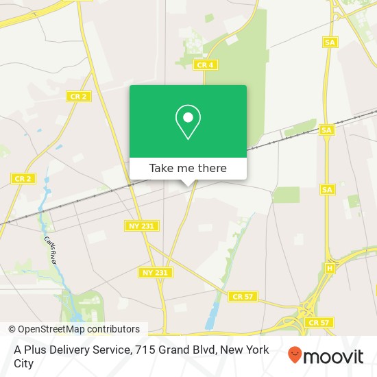 Mapa de A Plus Delivery Service, 715 Grand Blvd