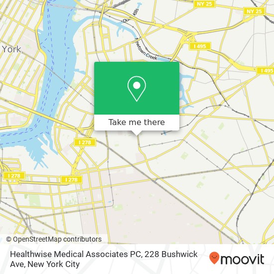 Healthwise Medical Associates PC, 228 Bushwick Ave map
