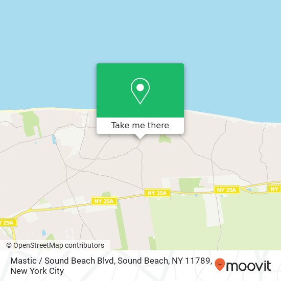 Mapa de Mastic / Sound Beach Blvd, Sound Beach, NY 11789