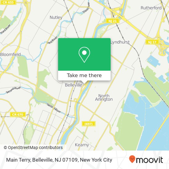 Mapa de Main Terry, Belleville, NJ 07109