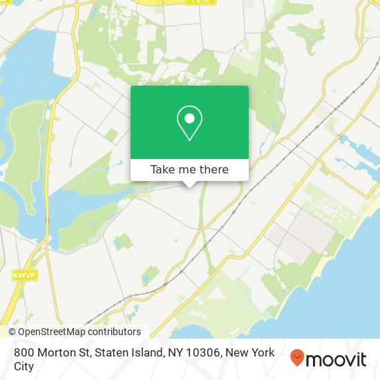 Mapa de 800 Morton St, Staten Island, NY 10306