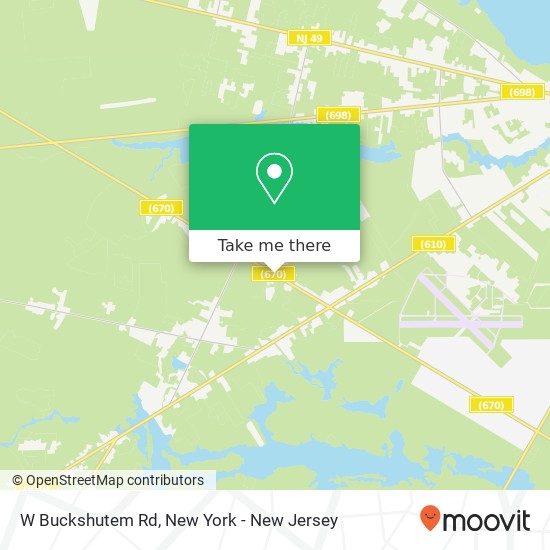 Mapa de W Buckshutem Rd, Millville, NJ 08332