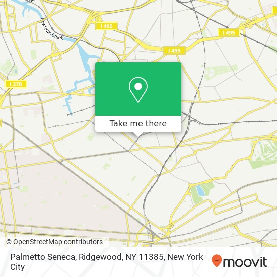 Mapa de Palmetto Seneca, Ridgewood, NY 11385