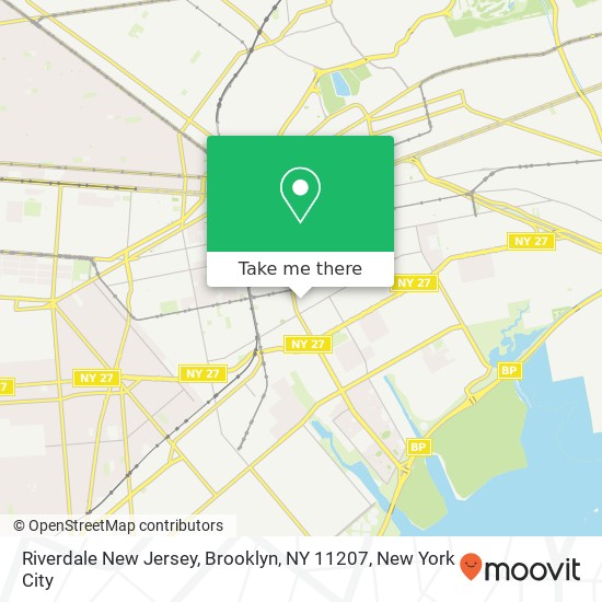 Mapa de Riverdale New Jersey, Brooklyn, NY 11207