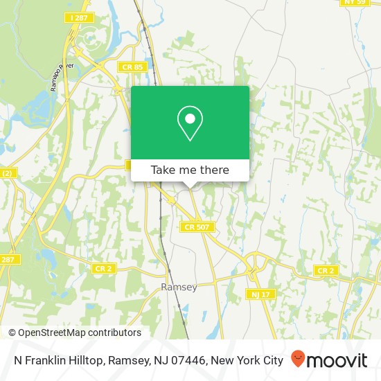 Mapa de N Franklin Hilltop, Ramsey, NJ 07446