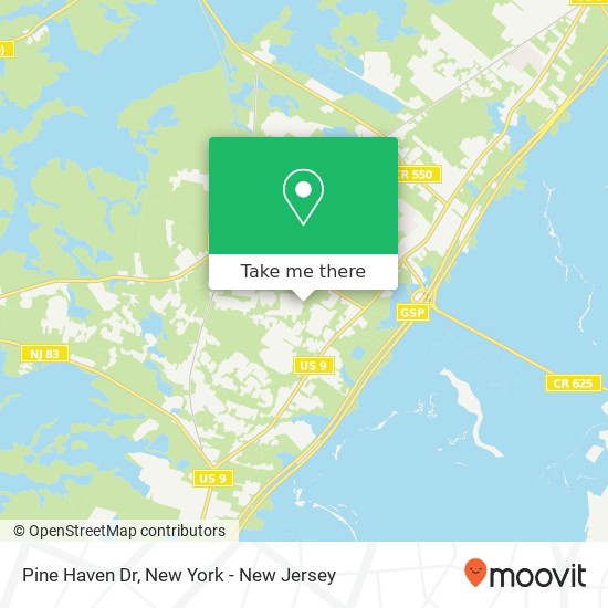 Mapa de Pine Haven Dr, Cape May Court House, NJ 08210