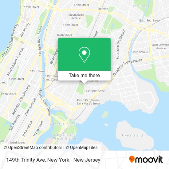 149th Trinity Ave map