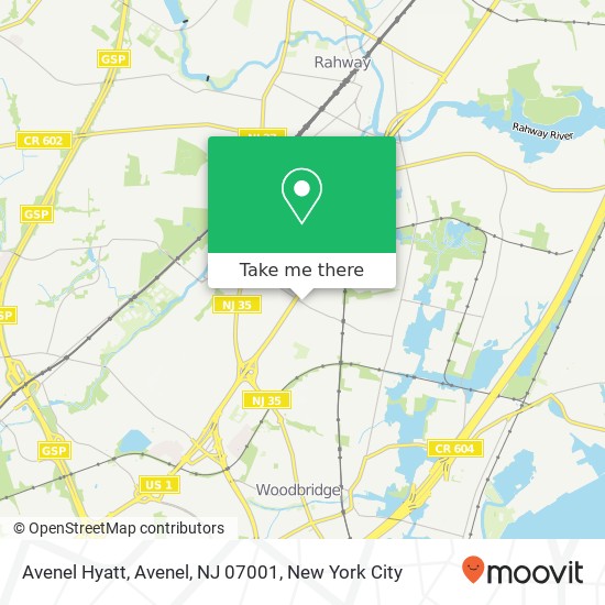 Mapa de Avenel Hyatt, Avenel, NJ 07001