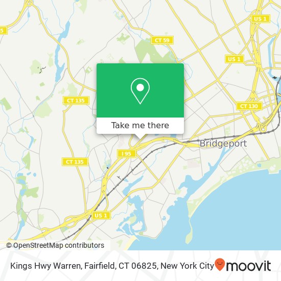 Mapa de Kings Hwy Warren, Fairfield, CT 06825