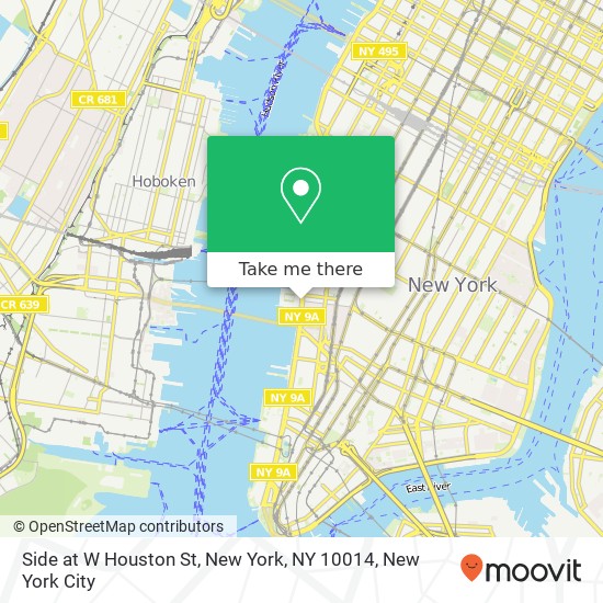 Mapa de Side at W Houston St, New York, NY 10014