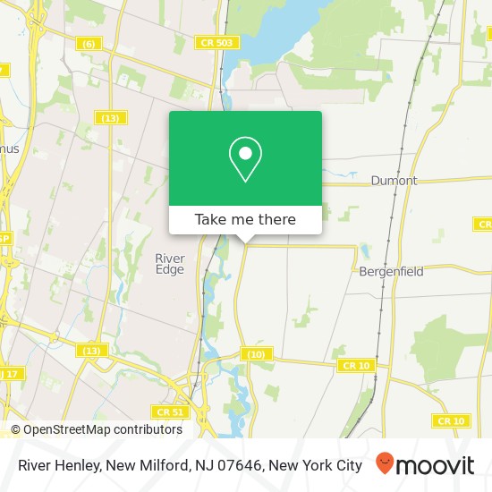 Mapa de River Henley, New Milford, NJ 07646