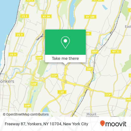 Mapa de Freeway 87, Yonkers, NY 10704