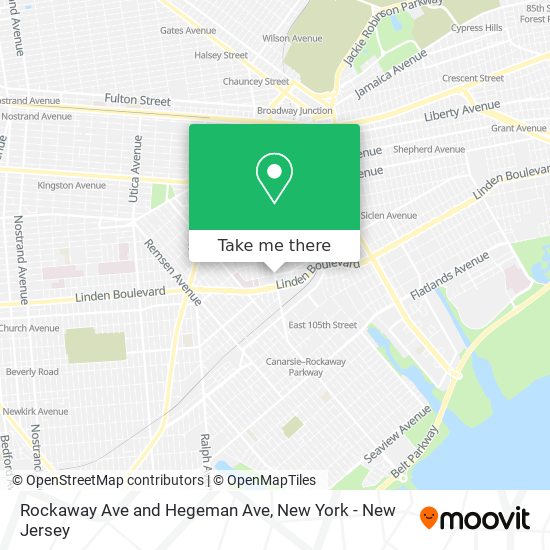 Rockaway Ave and Hegeman Ave map