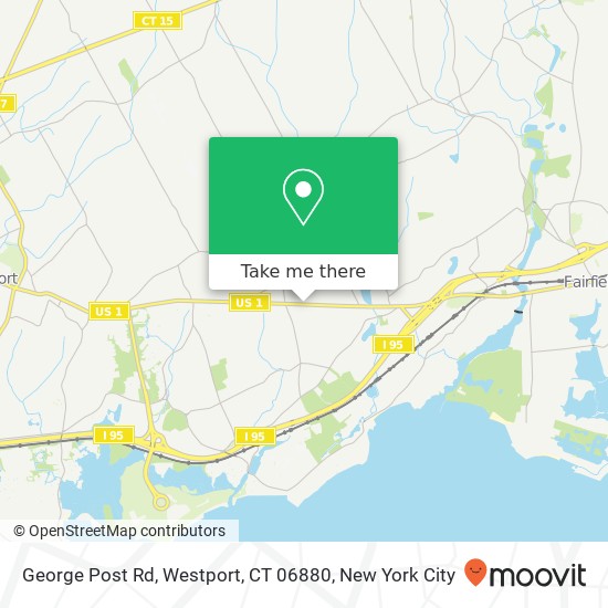 Mapa de George Post Rd, Westport, CT 06880