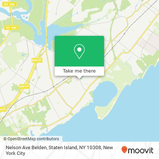 Mapa de Nelson Ave Belden, Staten Island, NY 10308