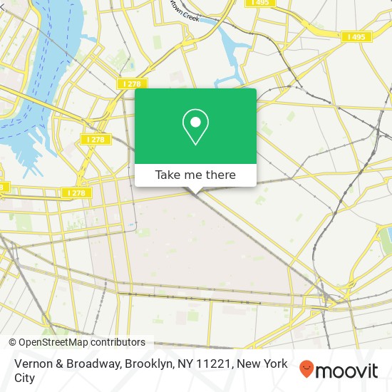 Mapa de Vernon & Broadway, Brooklyn, NY 11221