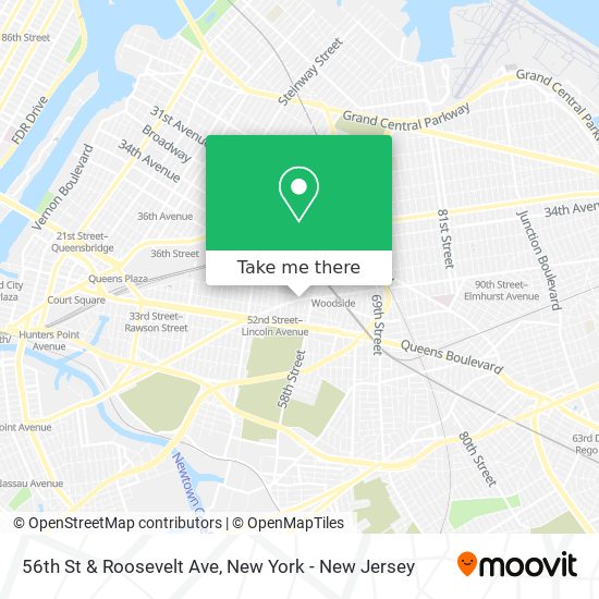 Mapa de 56th St & Roosevelt Ave