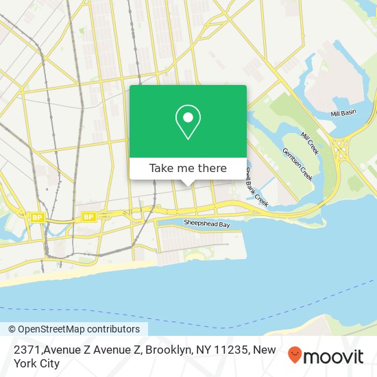 Mapa de 2371,Avenue Z Avenue Z, Brooklyn, NY 11235