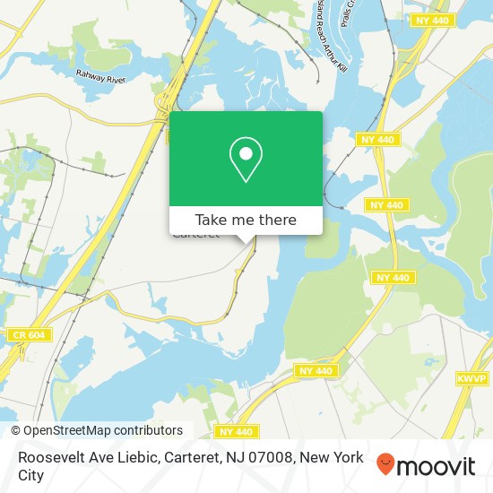 Roosevelt Ave Liebic, Carteret, NJ 07008 map