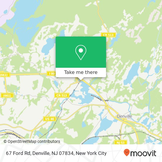 Mapa de 67 Ford Rd, Denville, NJ 07834