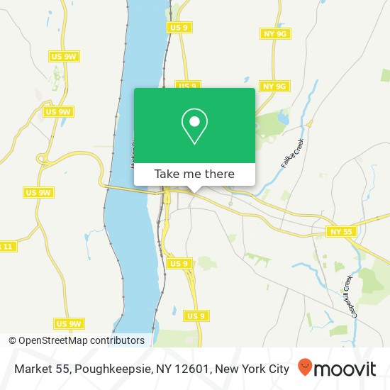 Mapa de Market 55, Poughkeepsie, NY 12601