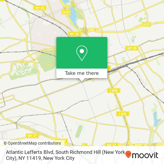 Mapa de Atlantic Lefferts Blvd, South Richmond Hill (New York City), NY 11419