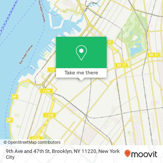 Mapa de 9th Ave and 47th St, Brooklyn, NY 11220