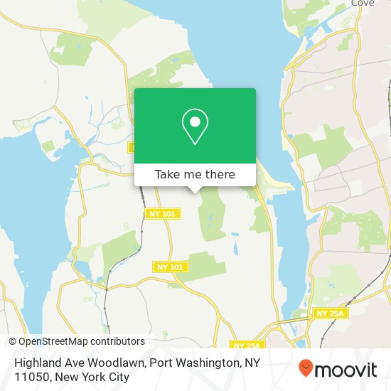 Highland Ave Woodlawn, Port Washington, NY 11050 map