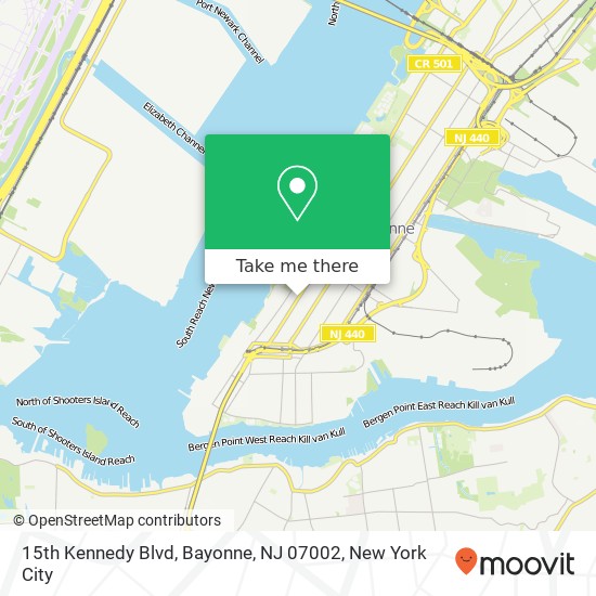 15th Kennedy Blvd, Bayonne, NJ 07002 map