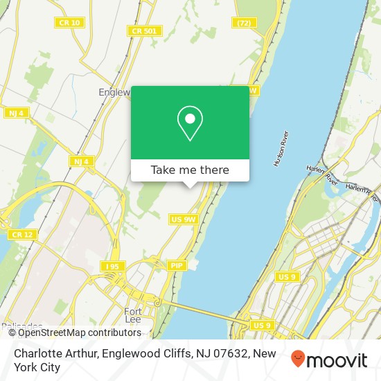 Mapa de Charlotte Arthur, Englewood Cliffs, NJ 07632