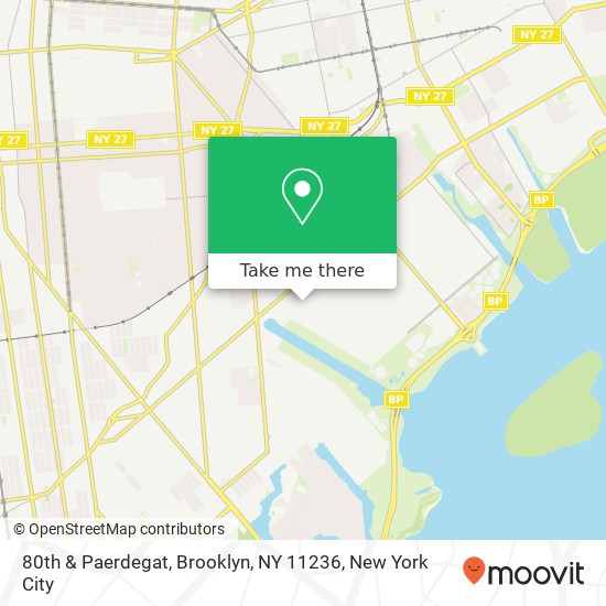 Mapa de 80th & Paerdegat, Brooklyn, NY 11236