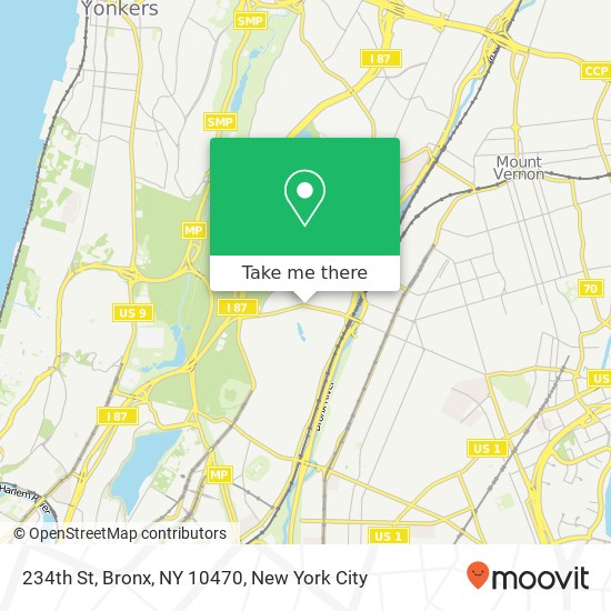 Mapa de 234th St, Bronx, NY 10470