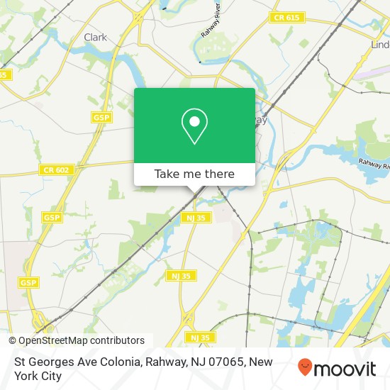 St Georges Ave Colonia, Rahway, NJ 07065 map