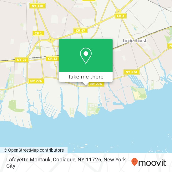 Lafayette Montauk, Copiague, NY 11726 map