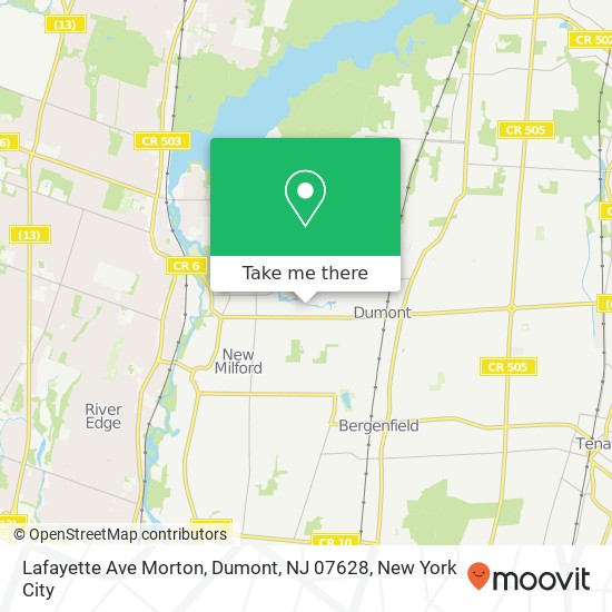 Lafayette Ave Morton, Dumont, NJ 07628 map