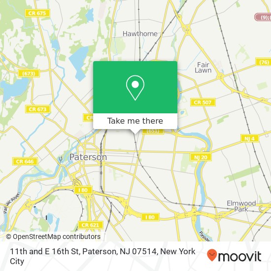 11th and E 16th St, Paterson, NJ 07514 map