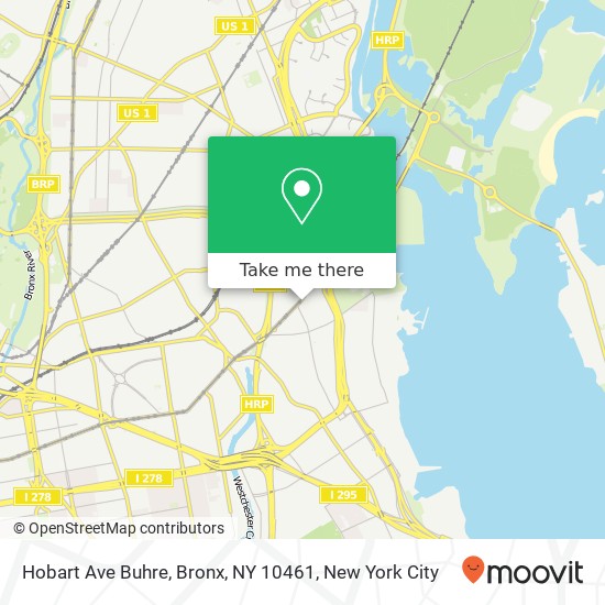 Mapa de Hobart Ave Buhre, Bronx, NY 10461