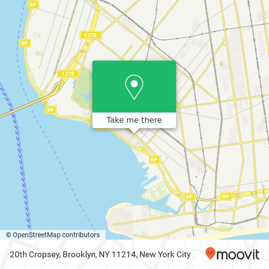 20th Cropsey, Brooklyn, NY 11214 map