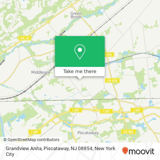 Mapa de Grandview Anita, Piscataway, NJ 08854