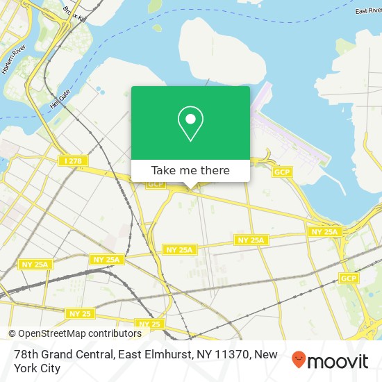Mapa de 78th Grand Central, East Elmhurst, NY 11370