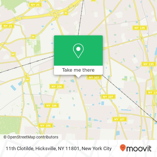 11th Clotilde, Hicksville, NY 11801 map