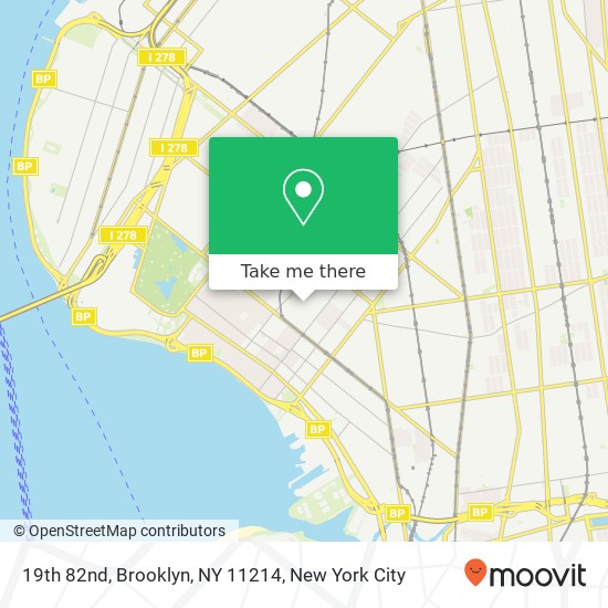 Mapa de 19th 82nd, Brooklyn, NY 11214