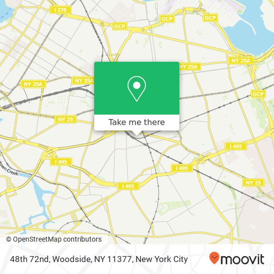 Mapa de 48th 72nd, Woodside, NY 11377