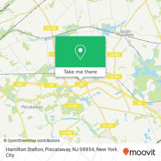 Mapa de Hamilton Stelton, Piscataway, NJ 08854