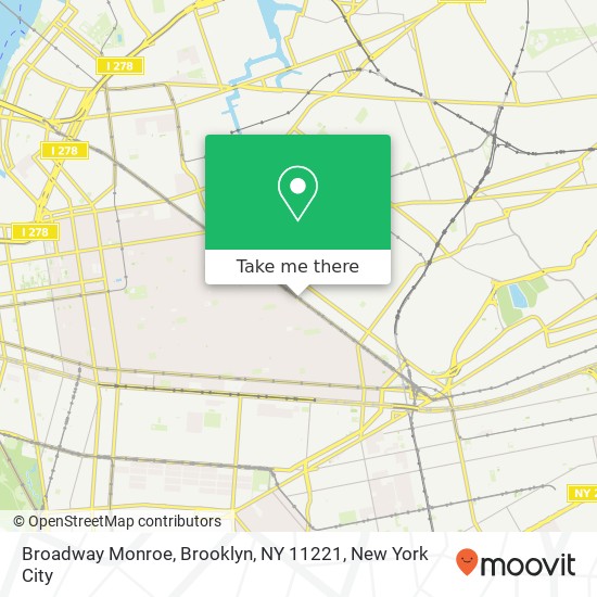 Mapa de Broadway Monroe, Brooklyn, NY 11221