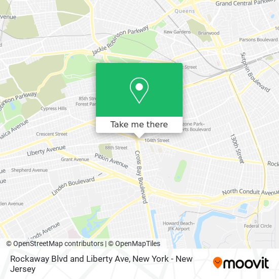 Rockaway Blvd and Liberty Ave map