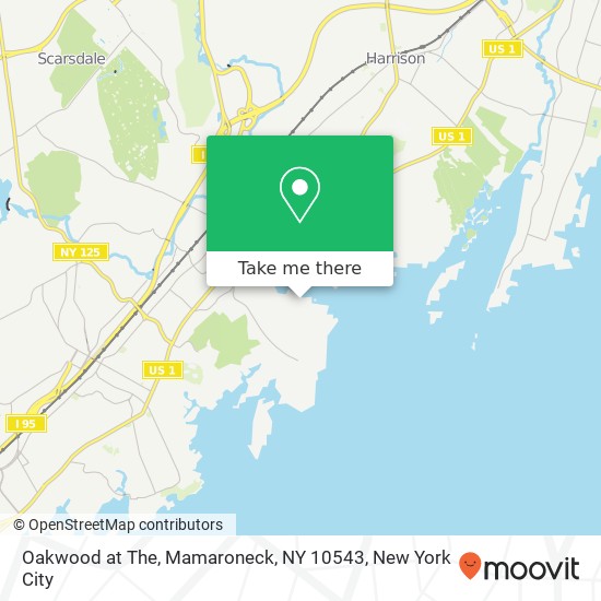 Mapa de Oakwood at The, Mamaroneck, NY 10543
