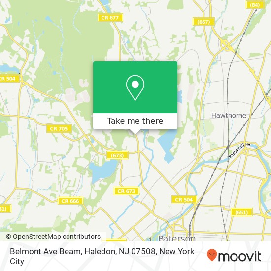 Mapa de Belmont Ave Beam, Haledon, NJ 07508