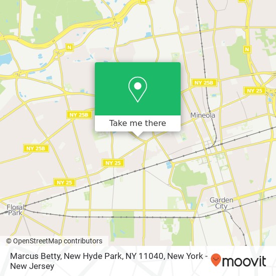 Mapa de Marcus Betty, New Hyde Park, NY 11040