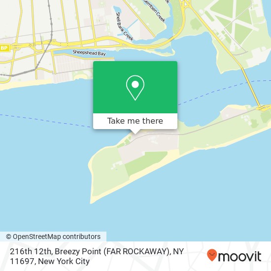 Mapa de 216th 12th, Breezy Point (FAR ROCKAWAY), NY 11697